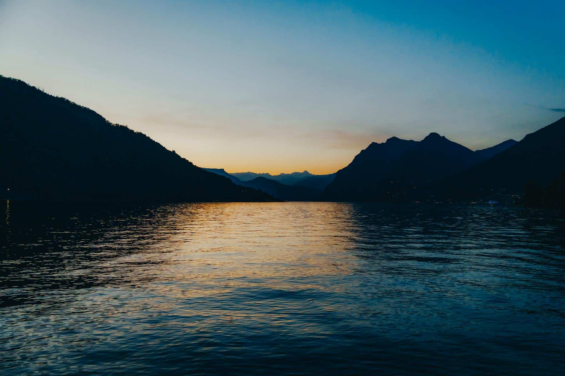 Lake Iseo at sunset